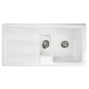 Gourmet Sink 1 MKII, 1.5 Bowl with Single Contemporary Reversible Drainer