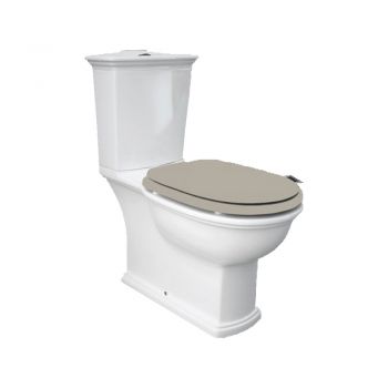 RAK-Washington Open Back WC With Push Button Cistern and Matt Cuppuccino Soft Close Seat (Wood)
