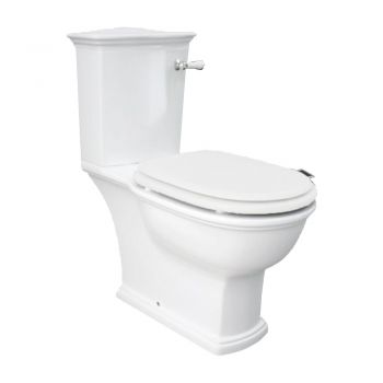 RAK-Washington WC With Lever Handle with Matt White Soft Close Seat (Wood)