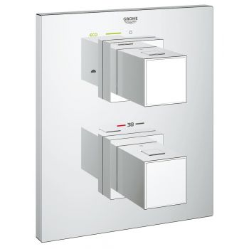 Grohe Grohtherm Cube Thermostat with integrated 2-way diverter
 for bath or shower with more than one outlet