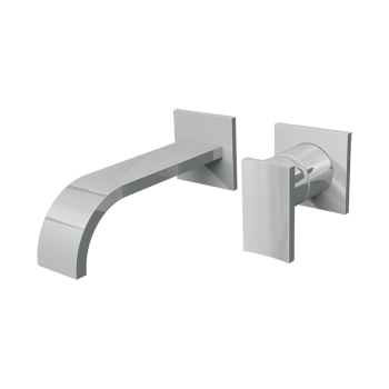 Graff SADE Wall-mounted basin mixer with 19cm spout - exposed parts