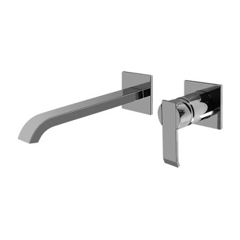 Graff QUBIC Wall-mounted basin mixer with 23,4cm spout - exposed parts