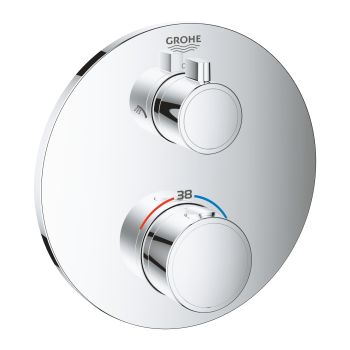 Grohe Grohtherm Thermostatic shower mixer for 2 outlets with integrated shut off/diverter valve 