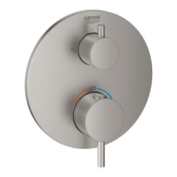 Grohe Atrio Thermostatic shower mixer for 2 outlets with integrated shut off/diverter valve GH_24135DC3