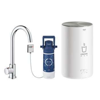 Grohe Red Mono Pillar tap and M size boiler