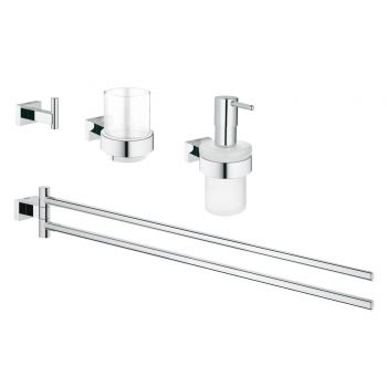 Grohe Essentials Cube 4-in-1 Bathroom accessories set