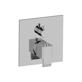 Graff QUBIC 3/4 concealed thermostatic and cut-off valve - Trim only