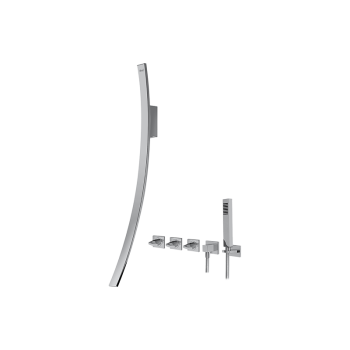 Graff LUNA Wall-mounted bathtub mixer with hand shower (Trim only)