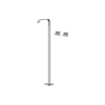 Graff Floor-mounted washbasin spout with wall-mtd handles (Trim only)