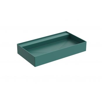 Saneux ICON 80 x 45 cm Vessel basin NO /TH - Sit on only - Pine Green