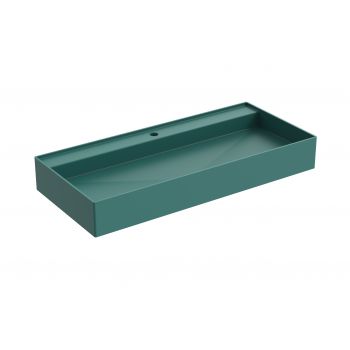 Saneux ICON 100 x 45 cm Vessel basin 1 /TH - Sit on only - Pine Green