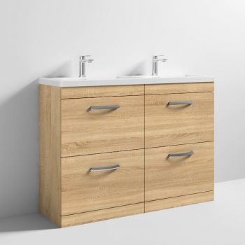 1200 FS 4-Drawer Vanity & Double Basin - ATH031F