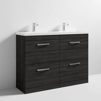 1200 FS 4-Drawer Vanity & Double Basin - ATH033F