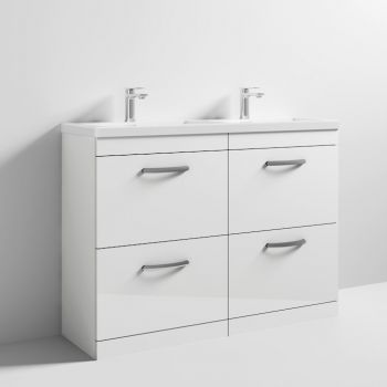 1200 FS 4-Drawer Vanity & Double Basin - ATH034F