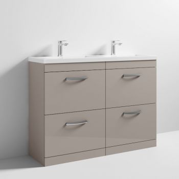 1200 FS 4-Drawer Vanity & Double Basin - ATH035F