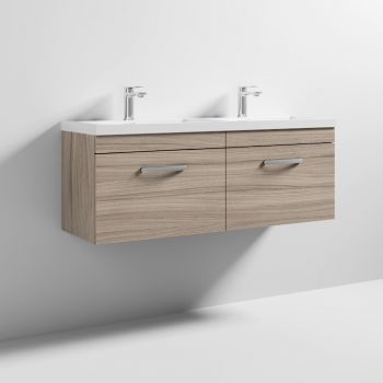 1200 WH 2-Drawer Vanity & Double Basin - ATH036C