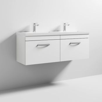 1200 WH 2-Drawer Vanity & Double Basin - ATH041C
