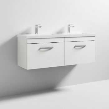 1200 WH 2-Drawer Vanity & Double Basin - ATH041F
