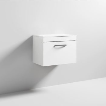 600 WH Single Drawer Vanity & Worktop - ATH041W