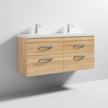 1200 WH 4-Drawer Vanity & Double Basin - ATH045C
