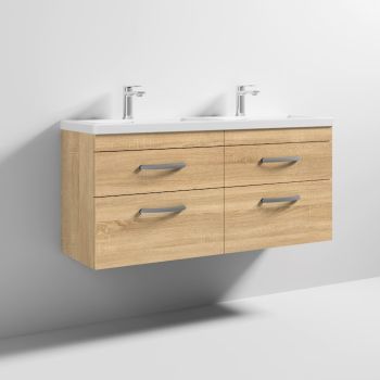 1200 WH 4-Drawer Vanity & Double Basin - ATH045F