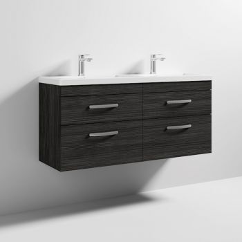 1200 WH 4-Drawer Vanity & Double Basin - ATH047F