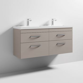 1200 WH 4-Drawer Vanity & Double Basin - ATH049C