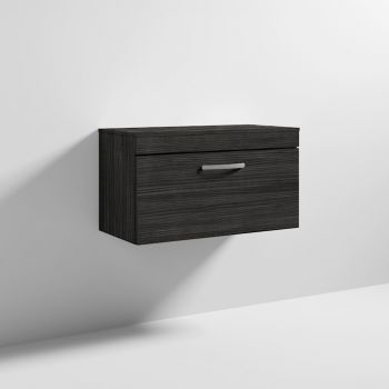 800 WH Single Drawer Vanity & Worktop - ATH061W