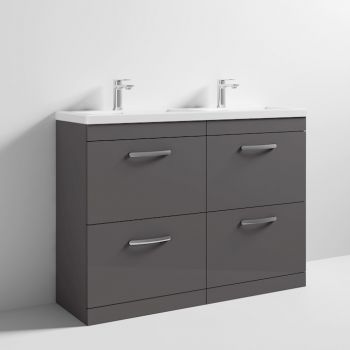1200 FS 4-Drawer Vanity & Double Basin - ATH076F