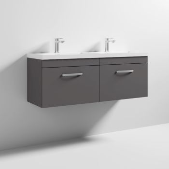 1200 WH 2-Drawer Vanity & Double Basin - ATH077C