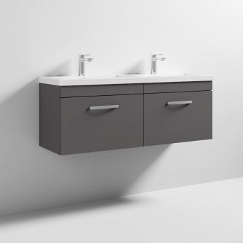 1200 WH 2-Drawer Vanity & Double Basin - ATH077F