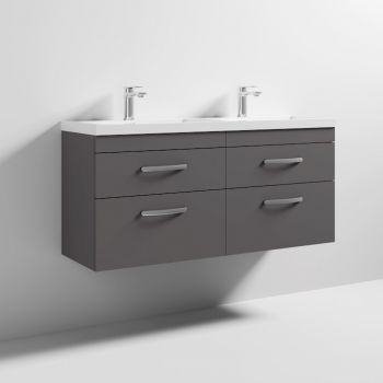 1200 WH 4-Drawer Vanity & Double Basin - ATH078C