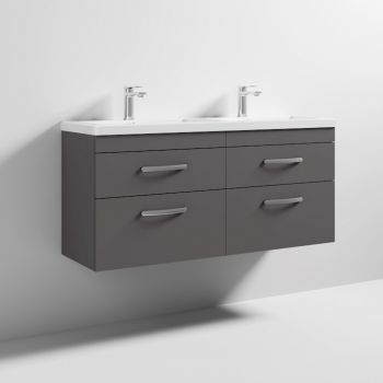1200 WH 4-Drawer Vanity & Double Basin - ATH078F