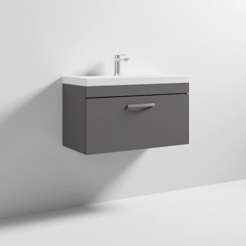 800 WH Single Drawer Vanity & Basin 3 - ATH080D