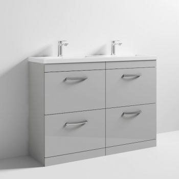 1200 FS 4-Drawer Vanity & Double Basin - ATH108F