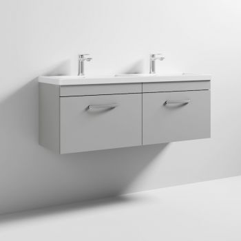 1200 WH 2-Drawer Vanity & Double Basin - ATH109F