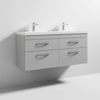 1200 WH 4-Drawer Vanity & Double Basin - ATH110C
