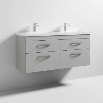 1200 WH 4-Drawer Vanity & Double Basin - ATH110F