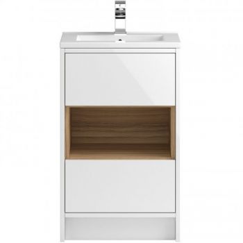 Coast F Standing 500 Cabinet & Basin Wh - CST885