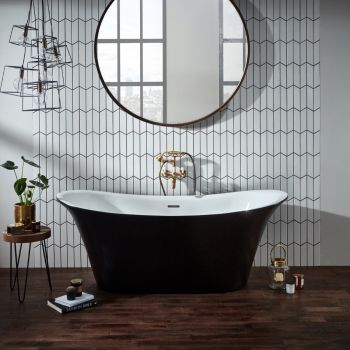 Bow Graphite Traditional Freestanding Bath with Optional Plinth