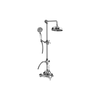 Graff Thermostatic wall-mounted shower system with handshower and showerhead