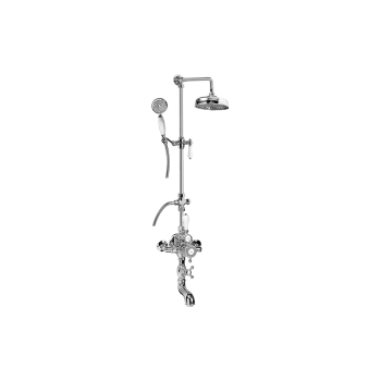 Graff Thermostatic wall-mounted shower system with bathtub spout, handshower and showerhead - 2342500