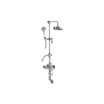 Graff Thermostatic wall-mounted shower system with bathtub spout, handshower and showerhead - 2342450