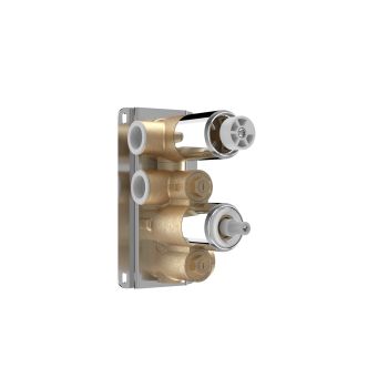 Saneux Thermostatic valve body of 2-hole, two outlets