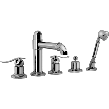 Graff Deck-mounted bathtub mixer with hand shower set - 2145000