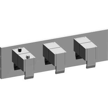 Graff QUBIC M-Series Valve Trim with Three Handles - Trim only - 5501400