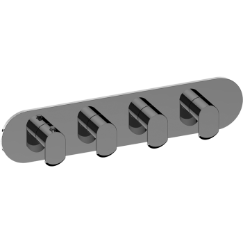 Graff M-Series Valve horizontal Trim with Four Handles - Trim only - 5504800