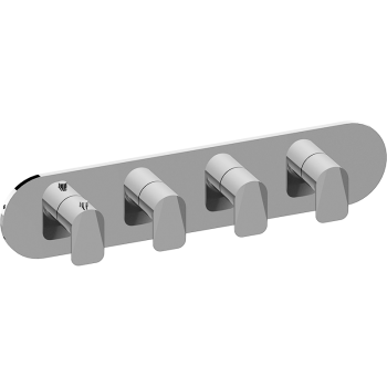 Graff M-Series Valve horizontal Trim with Four Handles - Trim only - 5548800