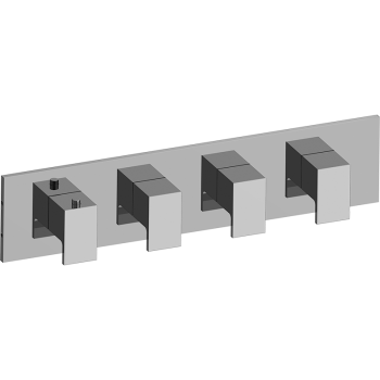 Graff M-Series Valve horizontal Trim with Four Handles - Trim only - 5501600