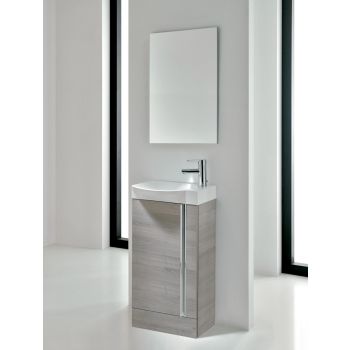 Elegance Floor-Standing Cloakroom Unit and Mirror Set - Sandy Grey
